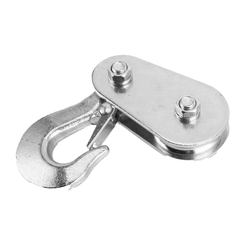 UTV Plow Pulley Kit With Winch Pulley And Hook For Plow 2 Ton Snatch Block Wire Rope Lifting Pulley With Hook For UTV ATV Quad Bike Motocross Snow Plow Accessory, metal hook