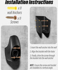 Installation guide for Tesla EV Charger Holder Wall Mount Kit with screws and wall anchors