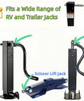 Trailer Jack Drill Adapter for 1 Inch Drive Shaft compatible with various RV and trailer jacks, wobble free fit