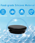 Top Quality 126 Piece Silicone Plug Assortment Kit With Nine Sizes Covers All Your Round Hole Needs Including 3mm To 1 Inch For DIY And Home Repair Projects In Black Rubber, food-grade silicone plug