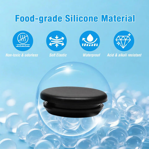 Top Quality 126 Piece Silicone Plug Assortment Kit With Nine Sizes Covers All Your Round Hole Needs Including 3mm To 1 Inch For DIY And Home Repair Projects In Black Rubber, food-grade silicone plug