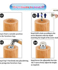 Installation steps for Heavy Duty Adjustable Furniture Levelers with Anti Wobble Feet for Tables Chairs Cabinets Sofas and Other Furniture Legs Four Pack M10 50 30 Tough Floor Protectors Built To Last Indoors Or Outdoors