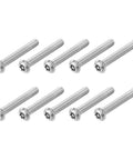 Superior 304 Stainless Steel Torx Security Machine Screws In 10-32 By One Inch Size with tamper resistant button heads.