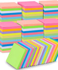 Bulk 60 Pads Sticky Notes 3 By 3 Inches 75 Sheets Each In 12 Colors Self Stick Multicolor Memo Pads displayed in stack