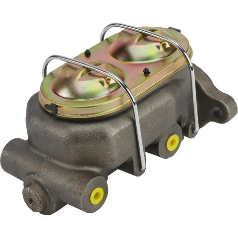 Universal Vette-Style Master Cylinder With 1 Inch Bore For Power Or Manual Brakes, Compact Build, 3/8-24 IFF Outlet Ports On Both Sides With Plugs For Unused Openings, High Tech Performance And Easy Install