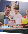 Teacher and students using 8 Piece Lamp Socket Science Experiment Kit for DIY Light Bulb Holders and Electromagnet Projects Basic Electricity Hands On Learning Tool for Students and Home Makers Great For Classrooms and Home Science Labs on a table