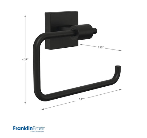 European Style Matte Black Wall Mount Single Post Toilet Paper Holder With Corrosion-Resistant Finish, No Fuss Roll On Off Design, No Springs, Ideal For Modern Bathrooms, Durable Bathroom Hardware For Reliable, Clean Look And Simple Maintenance