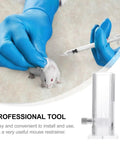 Top Shelf Transparent Acrylic Mouse Restrainer And Solid Lab Animal Holding Tube For 35 To 45 Gram Mice during injection process.