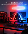 APPECK LED Wall Light 1 Pack, 15.8 Inch Plug in Wall Sconce RGBCW, Dimmable over gaming setup with colorful lighting.