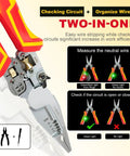 All In One Wire Stripper And Voltage Tester Pliers For AC DC Live Wire Testing, Wire Cutter And Twister, Pro Grade Multi Function Tool
