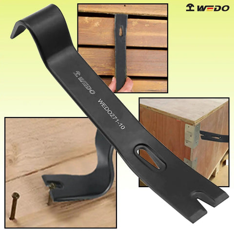 15 Inch Pry Bar Scraper With Chisel End Heavy Duty Nail Puller Chrome Vanadium Steel Rust Resistant Crowbar in use