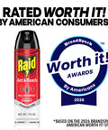 Ant and Roach Killer Spray with BrandSpark award, 17.5 oz can, labeled 'Kills on Contact', fragrance free, 2026 award
