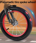 Cruise Ready Three Wheel Tricycle For Travel With Rear Passenger Seat showing pneumatic spoked wheel detail.