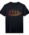 Alt Tag: Dope Hawaiian Outrigger Canoe Tee With Polynesian Art For Men Graphic Hawaii Shirt For Canoeing Fishing And Ocean Adventures All Day Comfort For Active Beach And Boat Days with canoe art