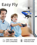Father and son flying U12 RC Helicopter With Altitude Hold And Gyro Stabilization, One Key Takeoff And Landing indoors