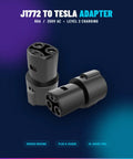 No Sweat Compact J1772 To Tesla Charging Adapter Compatible With Model 3 Y S X for Level 2 charging, featuring rugged housing and UL-grade pins.