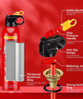 Heavy Duty Water Based Fire Extinguisher Spray features easy pressure handle, thickened aluminum alloy, and anti-slip design, 620 Ml.