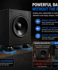 Subwoofer with 12 Pack Speaker Isolation Pads With Screws Rubber Feet For Bookshelf Speakers Studio Monitors Subwoofers And Turntables