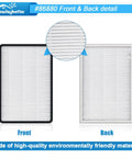 Front and back view of 5 Pack HEPA Vacuum Filter Set For Kenmore EF-2 86880 Exhaust Vacuum, highlighting filter material detail