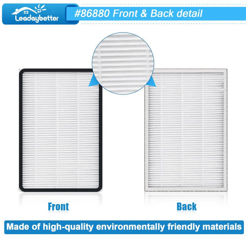 Front and back view of 5 Pack HEPA Vacuum Filter Set For Kenmore EF-2 86880 Exhaust Vacuum, highlighting filter material detail