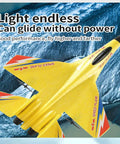 Dope Remote Control Fighter Plane With 2.4 GHz 6 Axis Gyro Anti Collision Foam Glider Aircraft flying over ocean