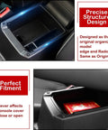 Center Console Organizer for VW Tiguan and Taos 2018 to 2026 installed view showing precise fit and structure design