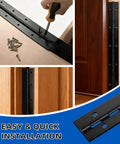 4 Pack 12 Inch Continuous Piano Hinges Heavy Duty Rust Resistant 304 Stainless Steel shown installed on cabinets with screws.