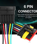 6 Pin Waterproof Electrical Wire Connector Male And Female Quick Disconnect Plug Socket for Cars, Trucks, PA66 Nylon