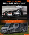 RV Slide Out Motor And Gear Housing Replacement For Accu-Slide Cable System with motor installation and RV example