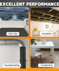 Premium Neoprene Foam Rubber Sheet With Adhesive Backing used as anti-slip floor mat in boat, showcasing waterproof and soundproofing features.