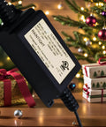 24V DC 1A LED Power Supply, 24W Constant-Voltage Transformer, Black, IP67 Waterproof Direct-Insert Switch, Christmas setup.