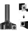 Spoilboard Surfacing Router Bit With 1/2 Inch Shank And 2 Inch Cutting Diameter, Pro-Grade Extra Long Planing Bit, 3-Wing Carbide Inserts