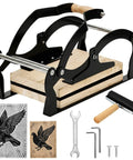 A4 Manual Lever Linocut Printing Press For 25mm Thick Blocks Even Pressure Across Large Formats Reinforced Frame shown