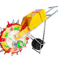 Manual Seeder Hand Push Garden Spreader Workhorse Walk Behind Planter with dual buckets and roller seeding for row crops