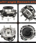 Front Wheel Hub And Bearing Assembly Pair For Nissan Frontier Xterra Pathfinder And Suzuki Equator 2WD RWD 6 Lug With ABS