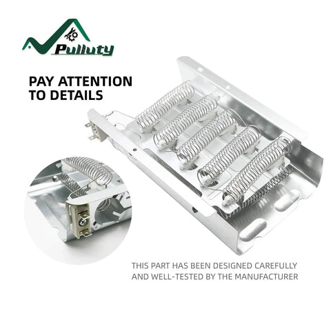 Dryer Heating Element Replacement For Kenmore Maytag Amana Estate Cabrio Bravos Admiral Inglis KitchenAid Magic Chef JennAir Easy Install And More 279838 Compatible Part showing coiled metal heating elements and mounting bracket.