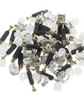 Image showing 30 Sets M6 Furniture Cam Lock Connector Bolts Kit With Zinc Alloy And Plastic Universal Compatibility For Drawer And Wardrobe No Fuss Easy Install Stable Wobble Free Hardware Accessories in a pile on a white background.