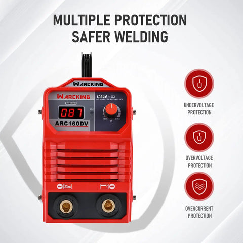 160A Digital Stick Welder Dual Voltage 110 220V IGBT Inverter Arc Welder MMA Mini Portable with protection features