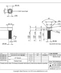 Pack Of Twenty Five Grade 2 Pure Titanium Socket Head Machine Screws Size 2 56 By Quarter Inch UNC Threads technical drawing with dimensions.