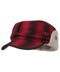 Redwood plaid Yukon Cap Winter Hat With Windproof Water Resistant Pertex Endurance Shell And Plush Fleece Lining For Bone Chilling Cold Subzero Weather
