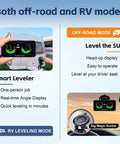 Wireless RV Leveling System And Off Road Inclinometer With Slick Magnetic Base showing real-time angle display for easy setup.