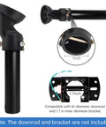 45 Degree Sloped Ceiling Fan Adapter Kit With Universal Mounting Bracket For Vaulted Ceilings Easy Install No Fuss Fit Handles 1 Inch Down Rods And 1.7 Inch Inner Brackets Black Pack Of 2 shown with measurement details