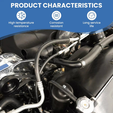 Power Brake Vacuum Hose 11/32 Inch By 36 Inch 85 PSI Heavy Duty Reinforced Brake Booster Vacuum Line installed in engine
