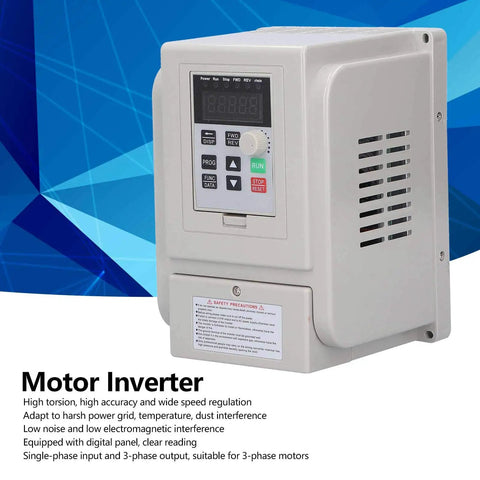 Beefed Up VFD Variable Frequency Drive For 110V To 220V Conversion with digital display, single phase input to three phase output