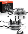 Pair Of Front Wheel Bearing And Hub Assemblies With ABS Sensor For Ford Explorer 2006 2010 Explorer Sport Trac 2007 2010 Mercury Mountaineer 2006 2010 5 Lug Premium OEM Replacement High Load Capacity Ready To Install on display