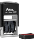 Top Notch Heavy Duty Self Inking Date Stamp Red Month Day Year Format Featuring Quick Swap Internal Pad And Simple Adjustment Dial for paperwork.