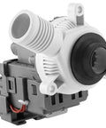 Washer Drain Pump Replacement 120V 60Hz 114W No Nonsense High Performance Drain Pump For Front Load Washers Fits Common Style Units With Efficient Water Removal And Quiet Operation Easy Install, white plastic and gray motor