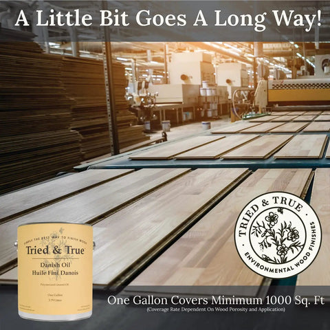 Factory setting with All Wood Finish With Linseed Oil And Beeswax application on wood panels, showcasing smooth finish and coverage.