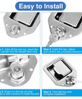 Installation steps for Truck Tool Box Lock Replacement 2 Pack Keyed Alike Five Eighth Inch Cylinder