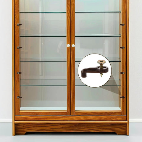 Heavy Duty Glass Retainer Clips And Cabinet Door Hardware With Sturdy Metal Screws Ideal For Mirror Wall Mounting and Window Glass Holding.